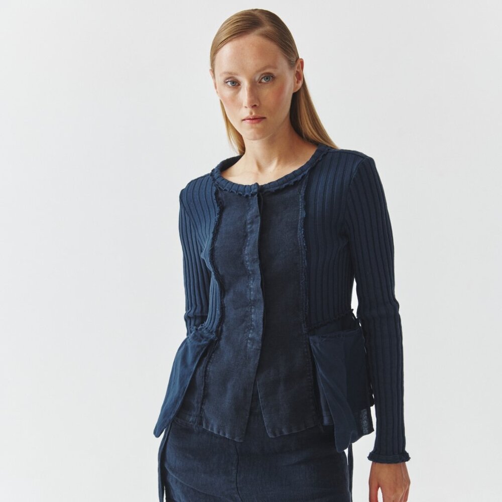 Kedziorek Linen and Cotton Cardigan - Size 38 (US 6/8)